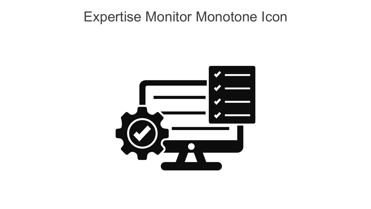 Expertise Monitor Monotone Icon In Powerpoint Pptx Png And Editable Eps Format
