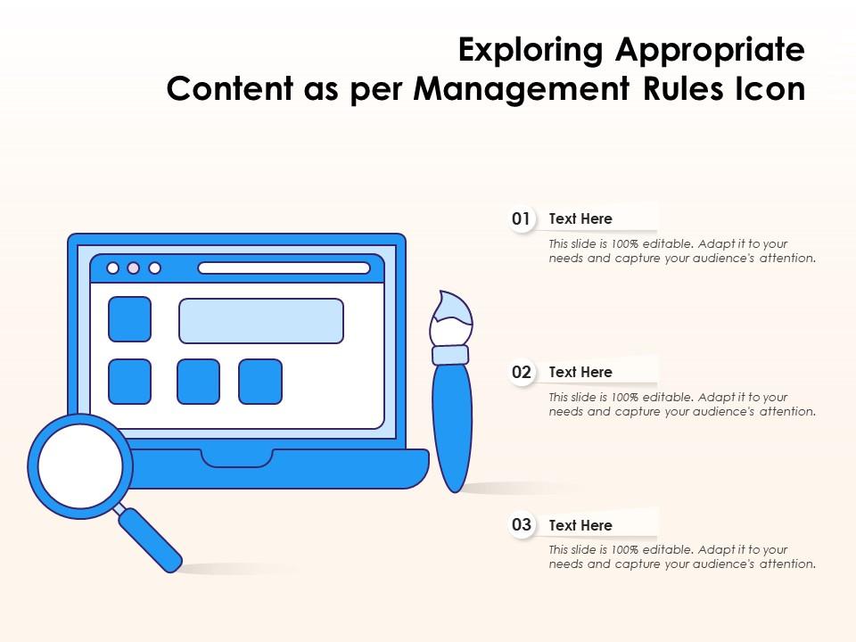 Exploring appropriate content as per management rules icon Slide01