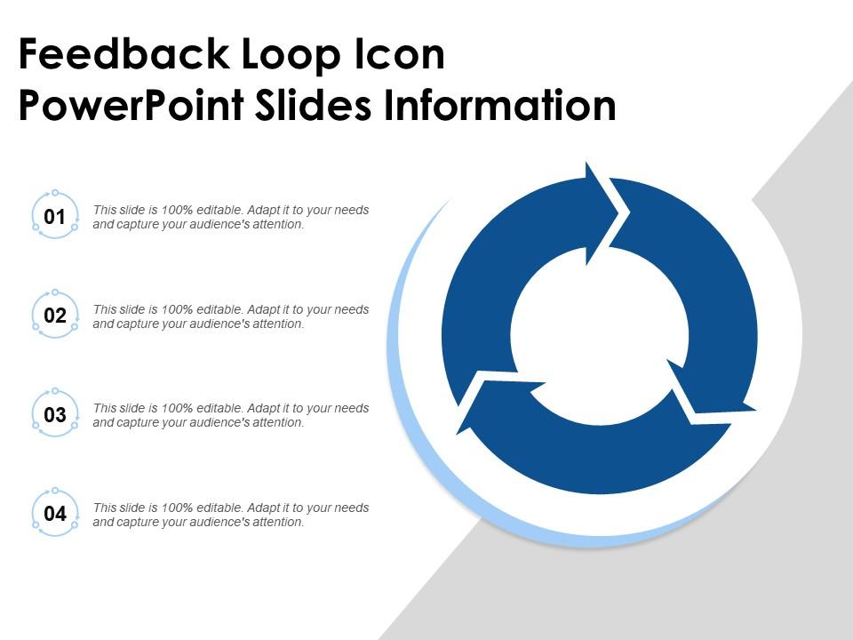 Feedback loop icon powerpoint slides information Slide01