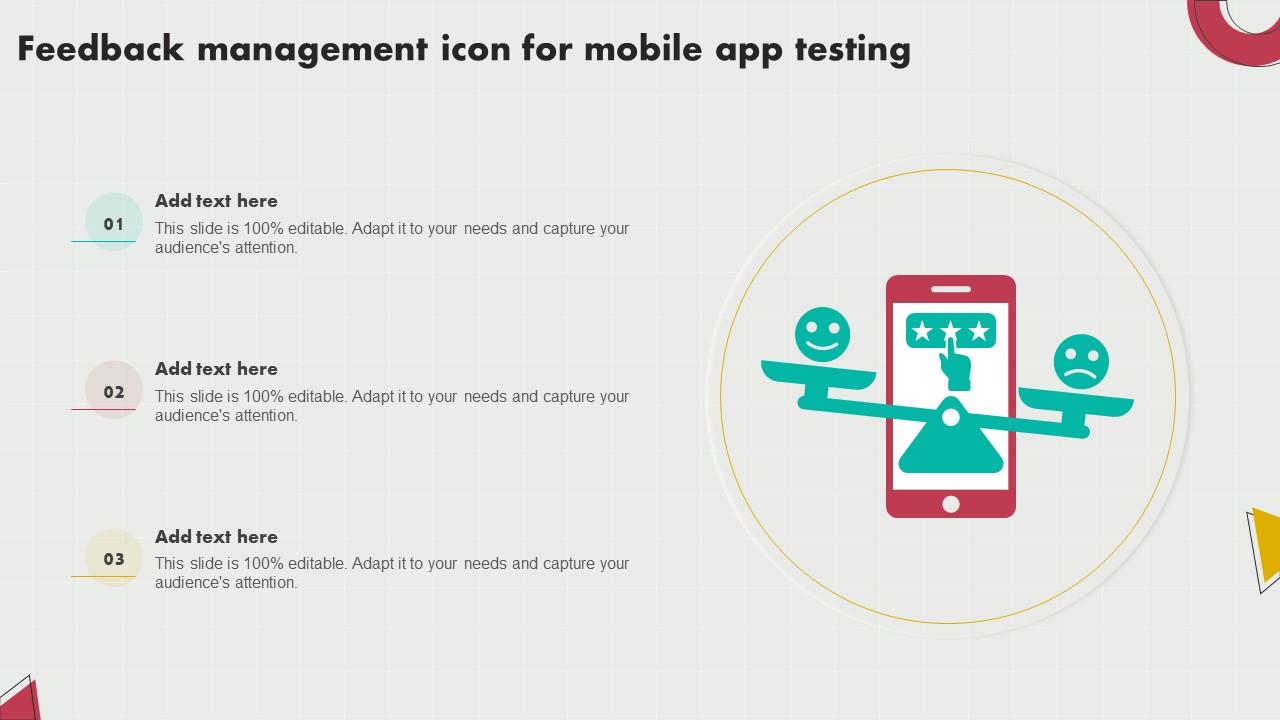 Feedback Management Icon For Mobile App Testing