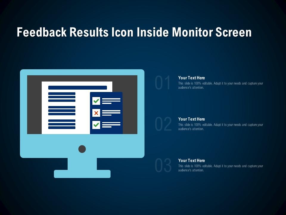 Feedback results icon inside monitor screen Slide01