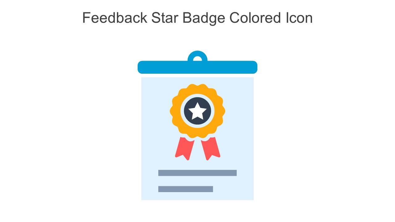 Feedback Star Badge Colored Icon In Powerpoint Pptx Png And Editable Eps Format Slide01