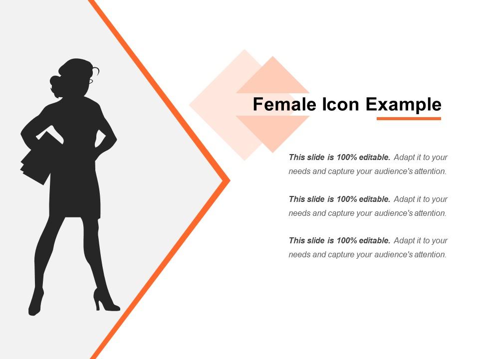 Female icon example powerpoint templates Slide01