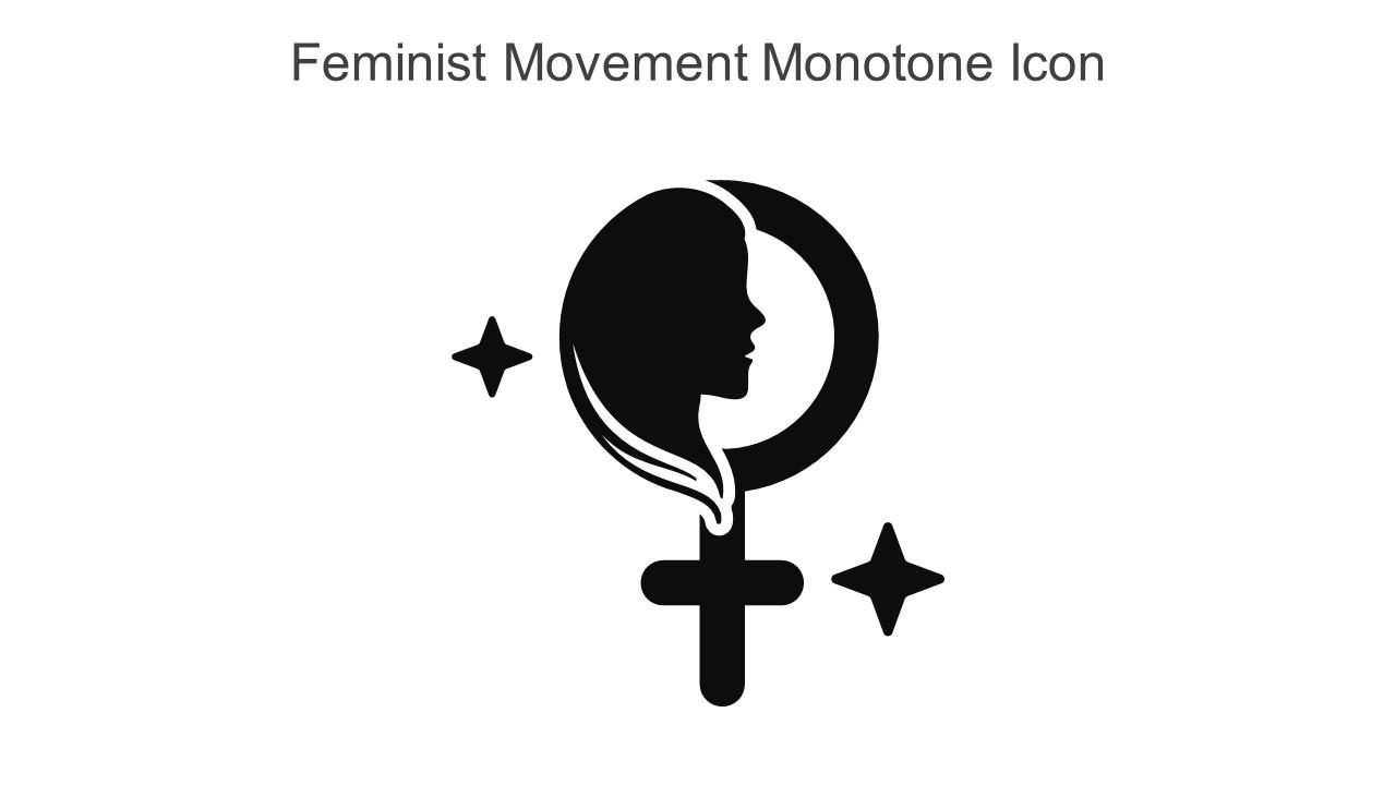 Feminist Movement Monotone Icon In Powerpoint Pptx Png And Editable Eps Format Slide01