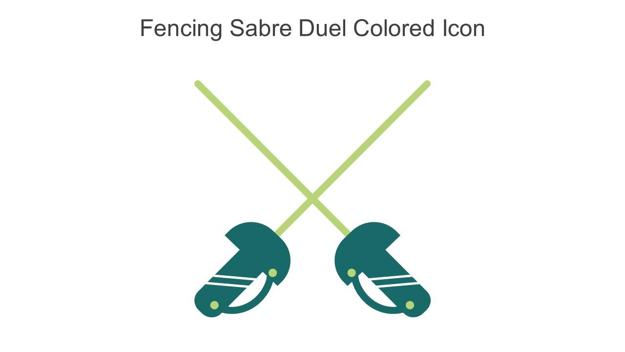 Fencing Sabre Duel Colored Icon In Powerpoint Pptx Png And Editable Eps Format