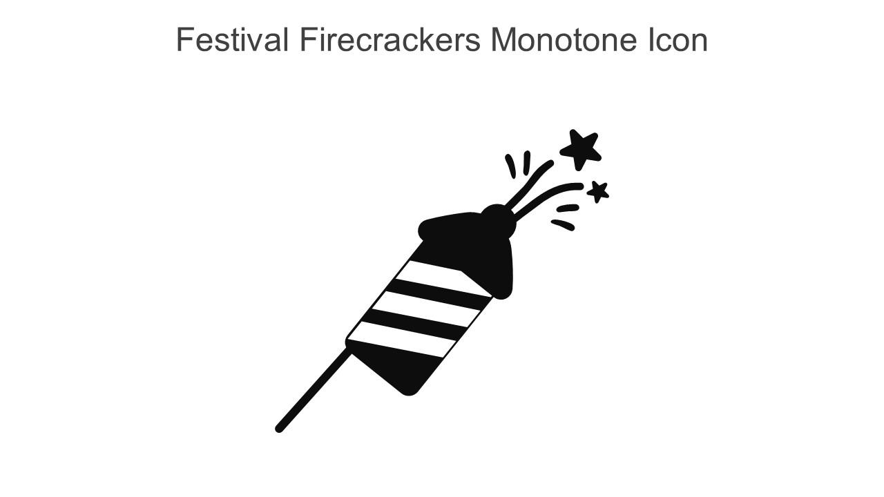 Festival Firecrackers Monotone Icon In Powerpoint Pptx Png And Editable Eps Format
