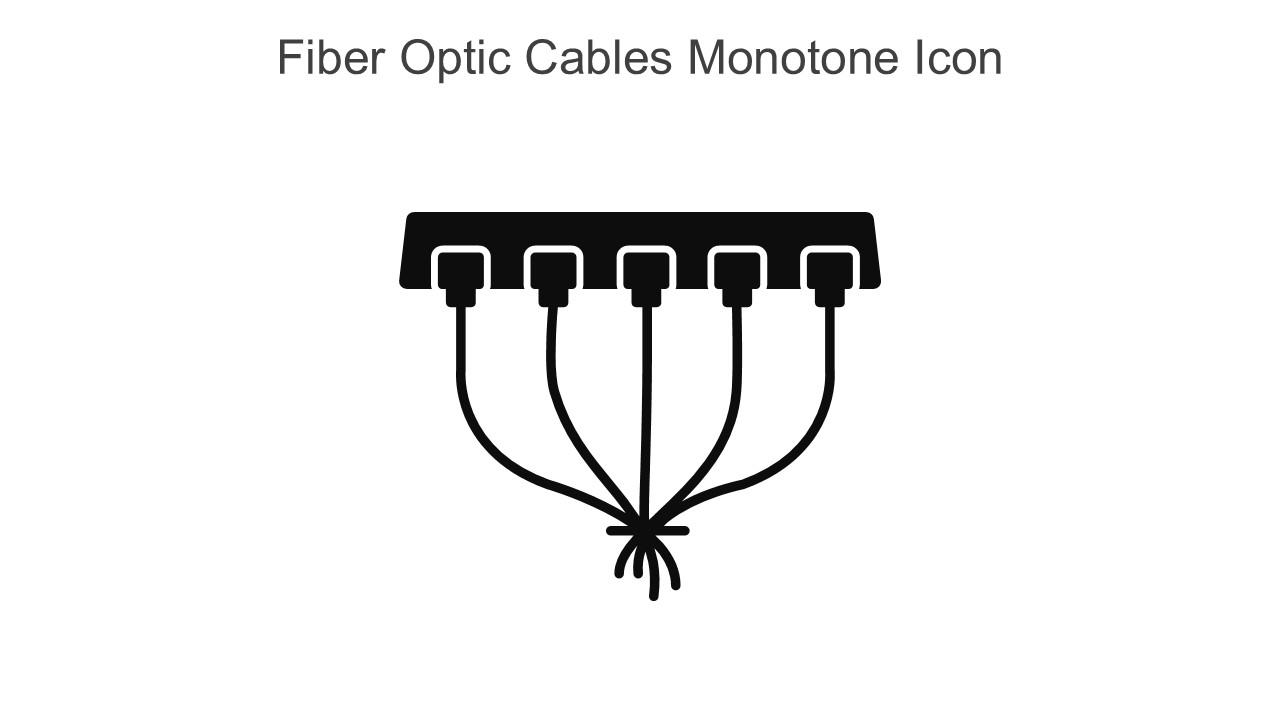 Fiber Optic Cables Monotone Icon In Powerpoint Pptx Png And Editable Eps Format