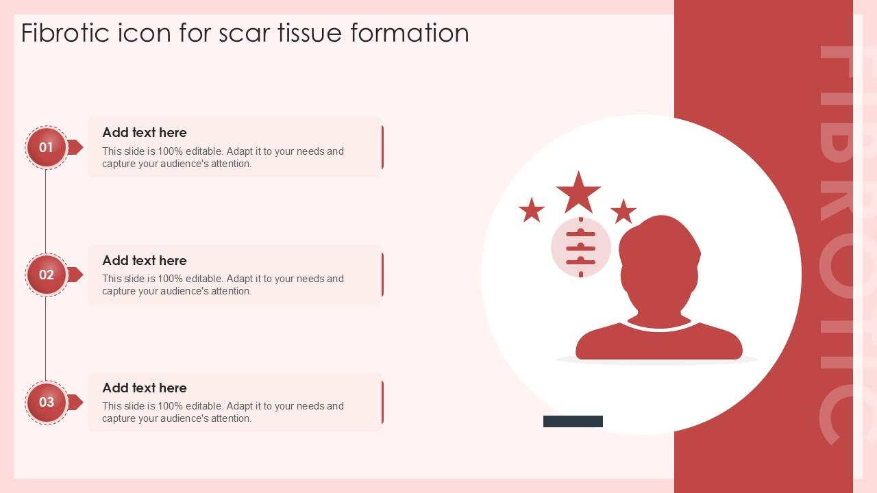 Fibrotic Icon For Scar Tissue Formation PPT Template
