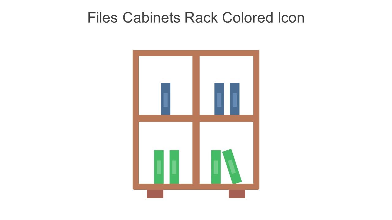 Files Cabinets Rack Colored Icon In Powerpoint Pptx Png And Editable Eps Format