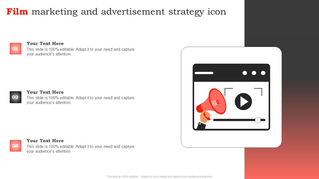 Film Marketing And Advertisement Strategy Icon