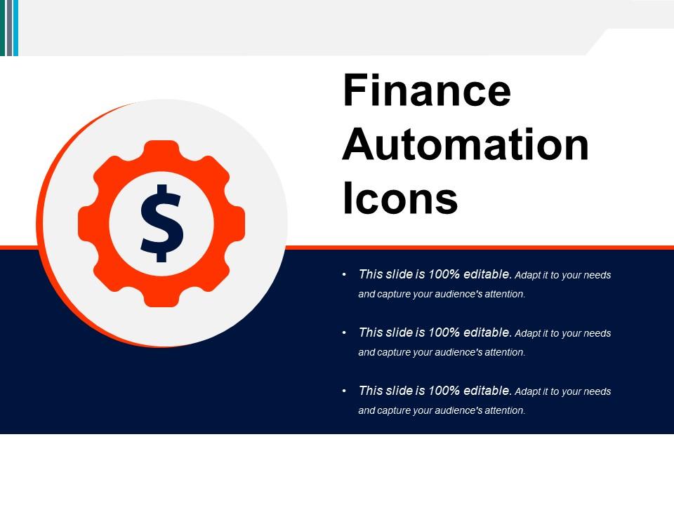 Finance automation icons powerpoint slide ideas Slide01