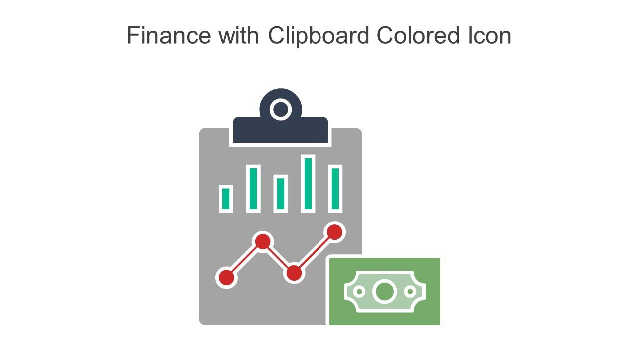 Finance With Clipboard Colored Icon In Powerpoint Pptx Png And Editable Eps Format Slide01