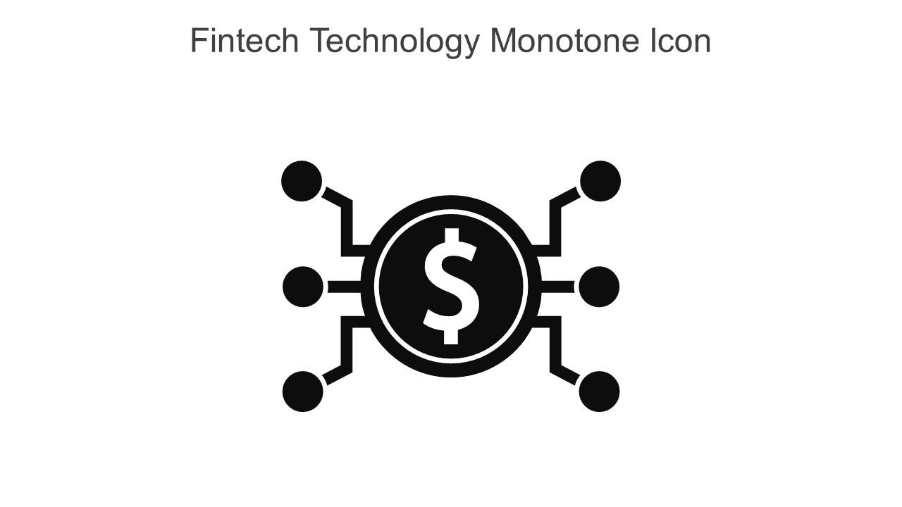 Fintech Technology Monotone Icon In Powerpoint Pptx Png And Editable Eps Format