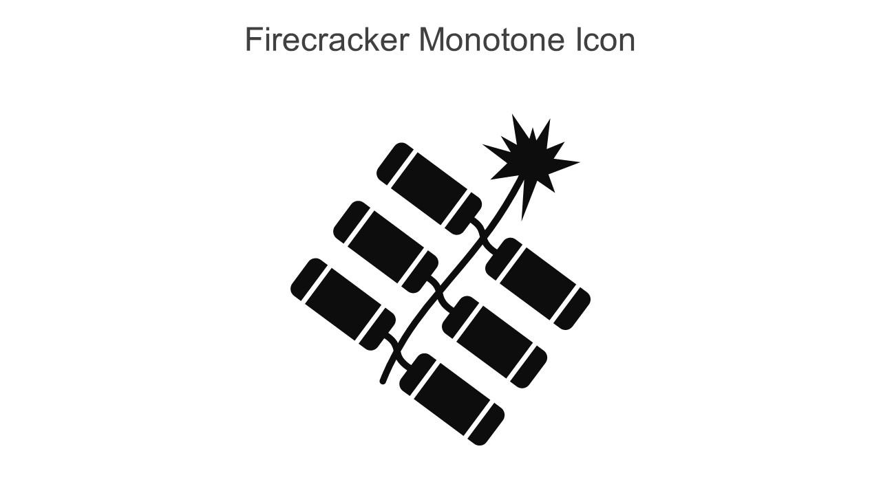 Firecracker Monotone Icon In Powerpoint Pptx Png And Editable Eps Format Slide01