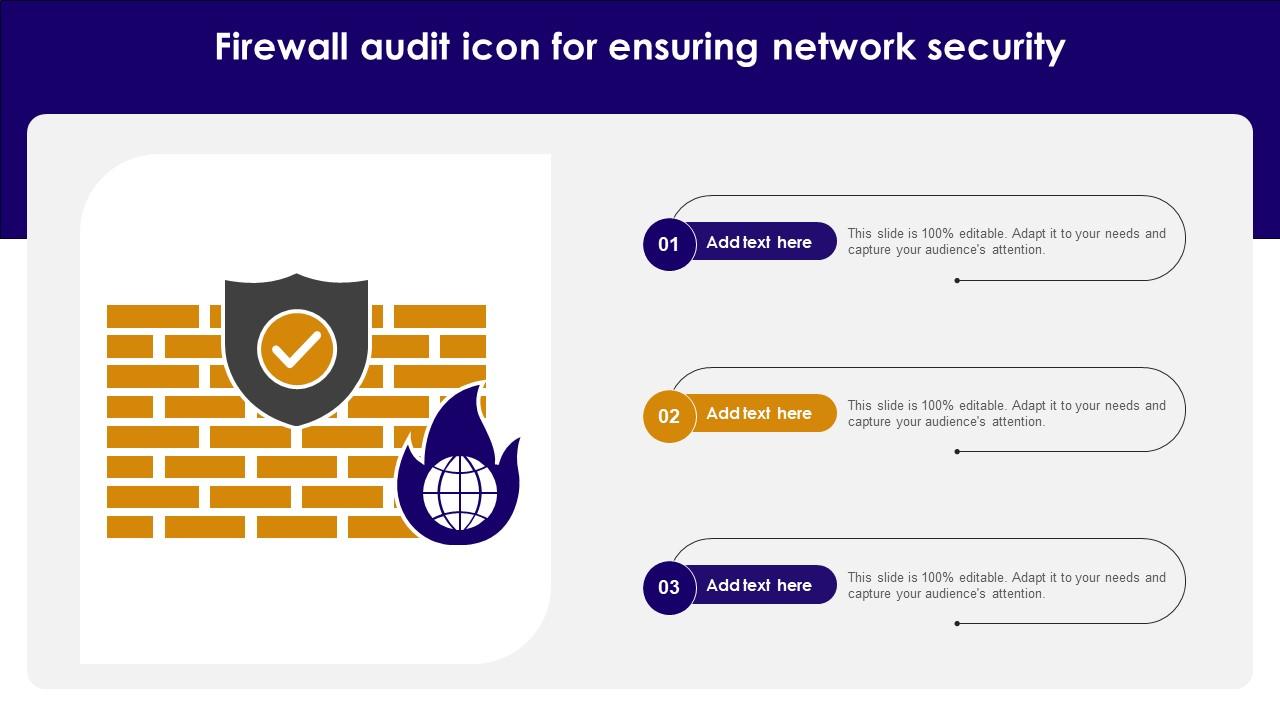 Firewall Audit Icon For Ensuring Network Security