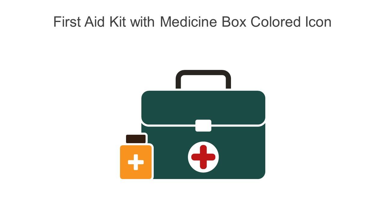 First Aid Kit With Medicine Box Colored Icon In Powerpoint Pptx Png And Editable Eps Format Slide01