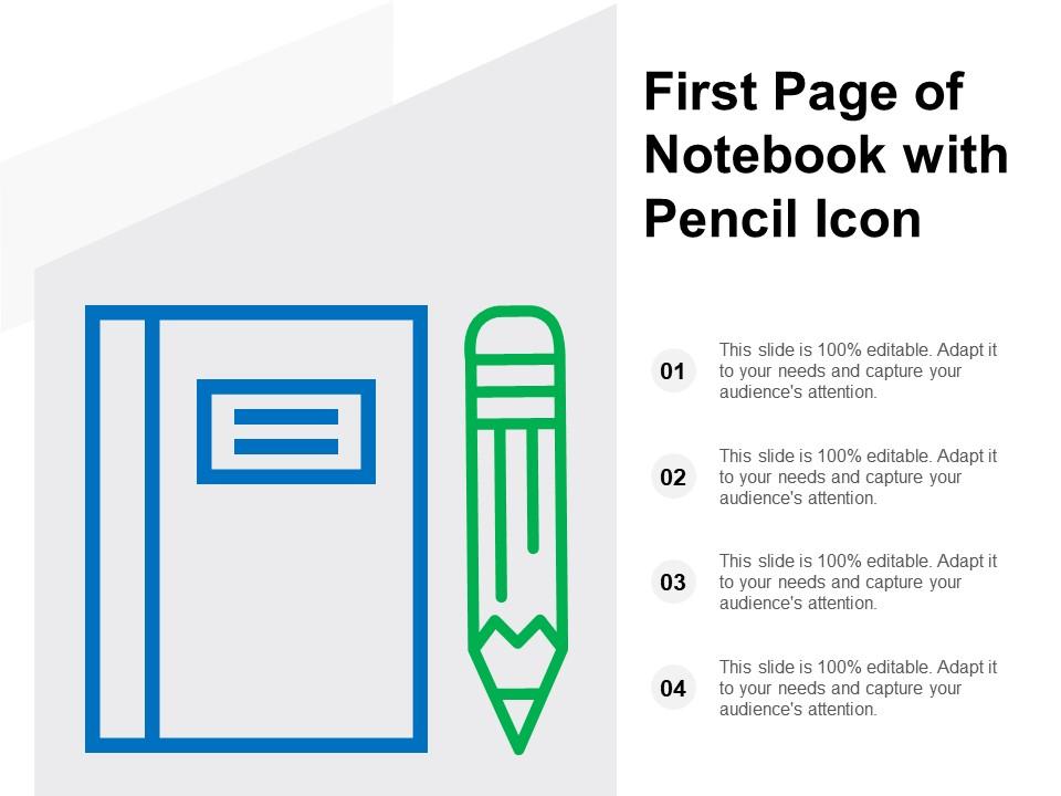 First page of notebook with pencil icon Slide01