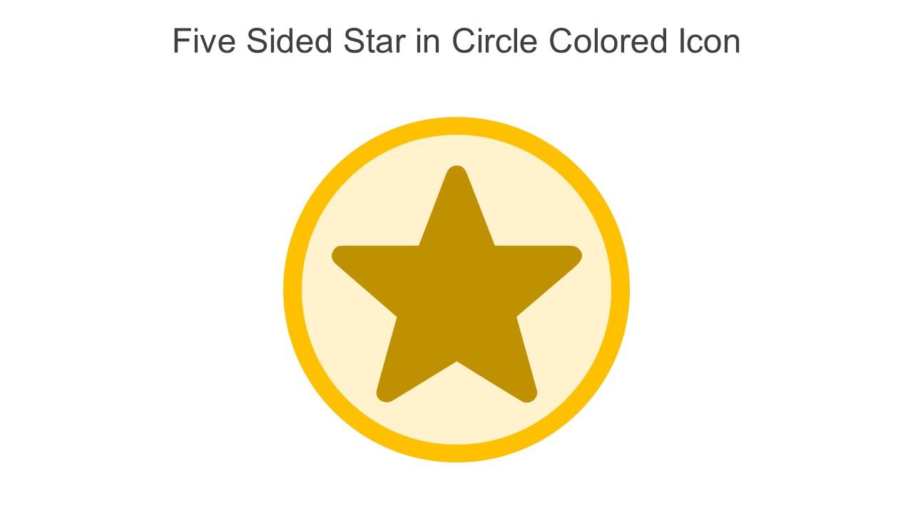 Five Sided Star In Circle Colored Icon In Powerpoint Pptx Png And Editable Eps Format