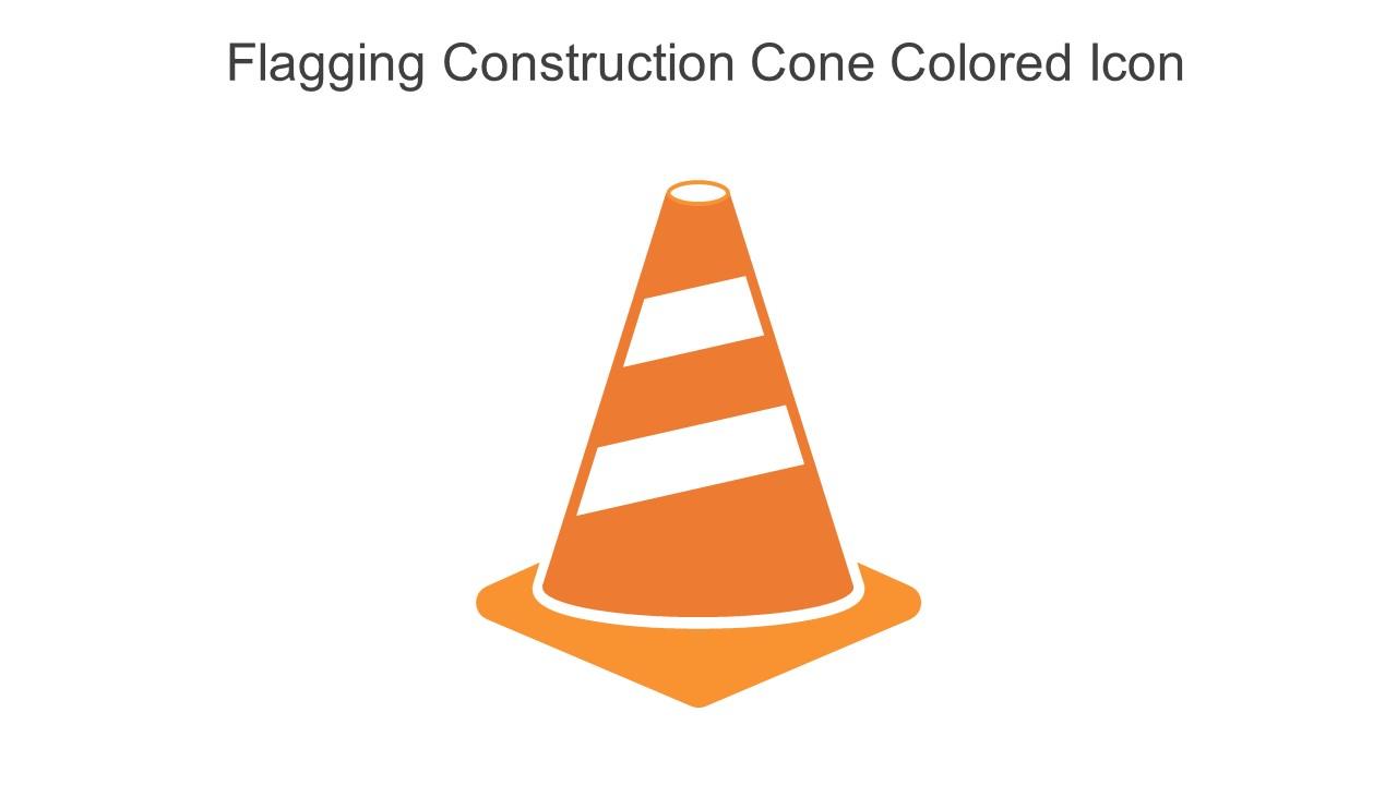 Flagging Construction Cone Colored Icon In Powerpoint Pptx Png And Editable Eps Format