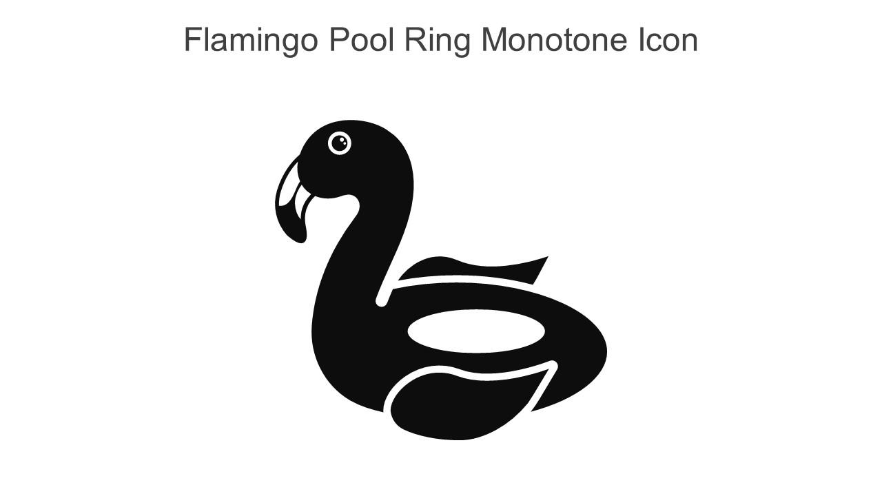 Flamingo Pool Ring Monotone Icon In Powerpoint Pptx Png And Editable Eps Format