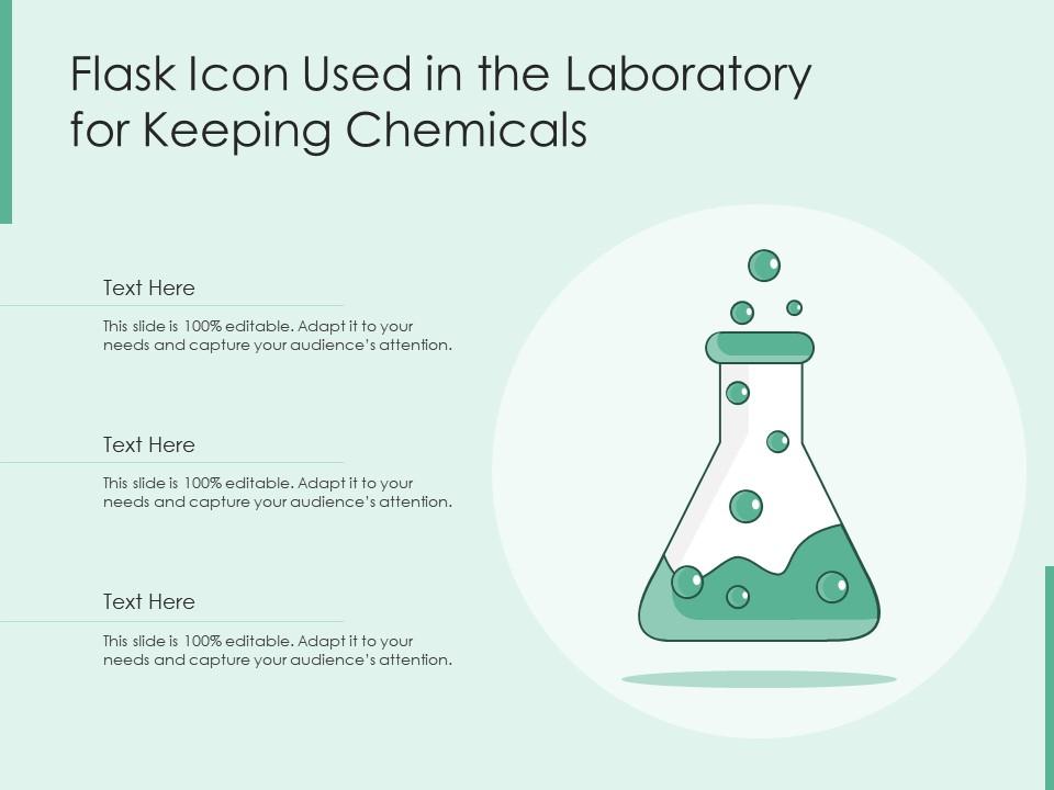 Flask icon used in the laboratory for keeping chemicals Slide01