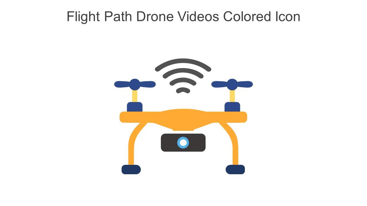 Flight Path Drone Videos Colored Icon In Powerpoint Pptx Png And Editable Eps Format