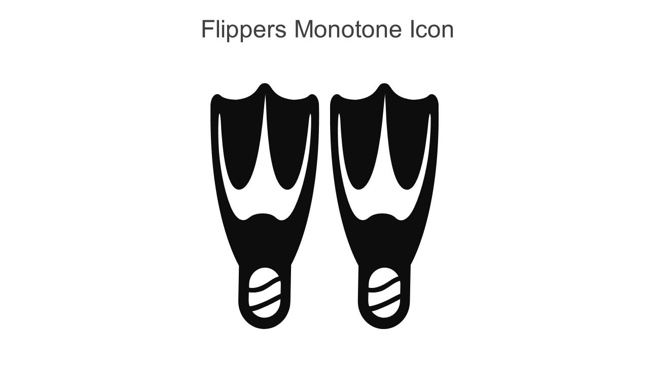 Flippers Monotone Icon In Powerpoint Pptx Png And Editable Eps Format