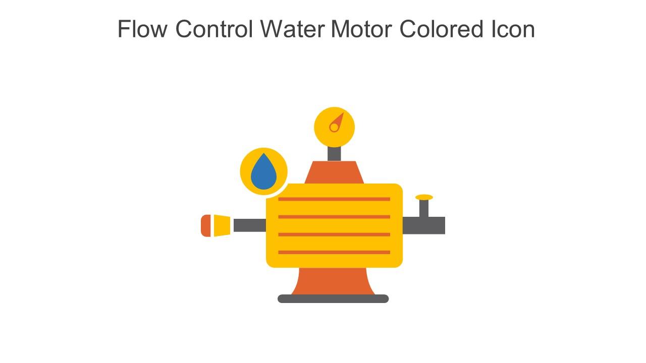 Flow Control Water Motor Colored Icon In Powerpoint Pptx Png And Editable Eps Format