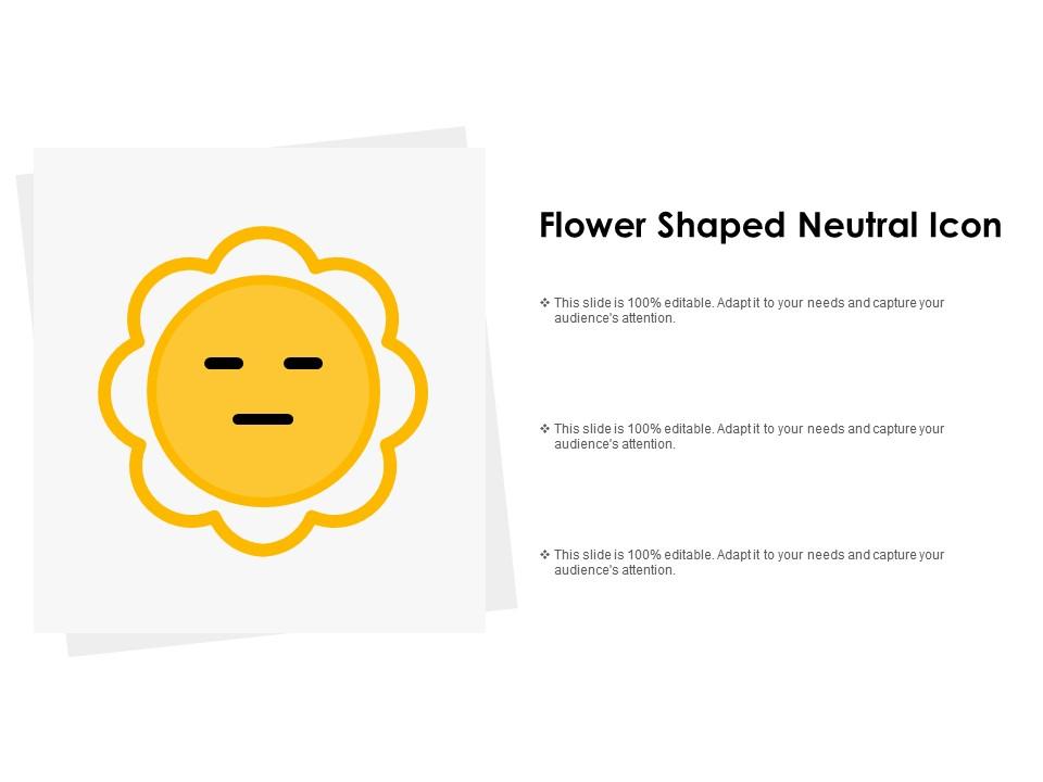 Flower shaped neutral icon Slide01