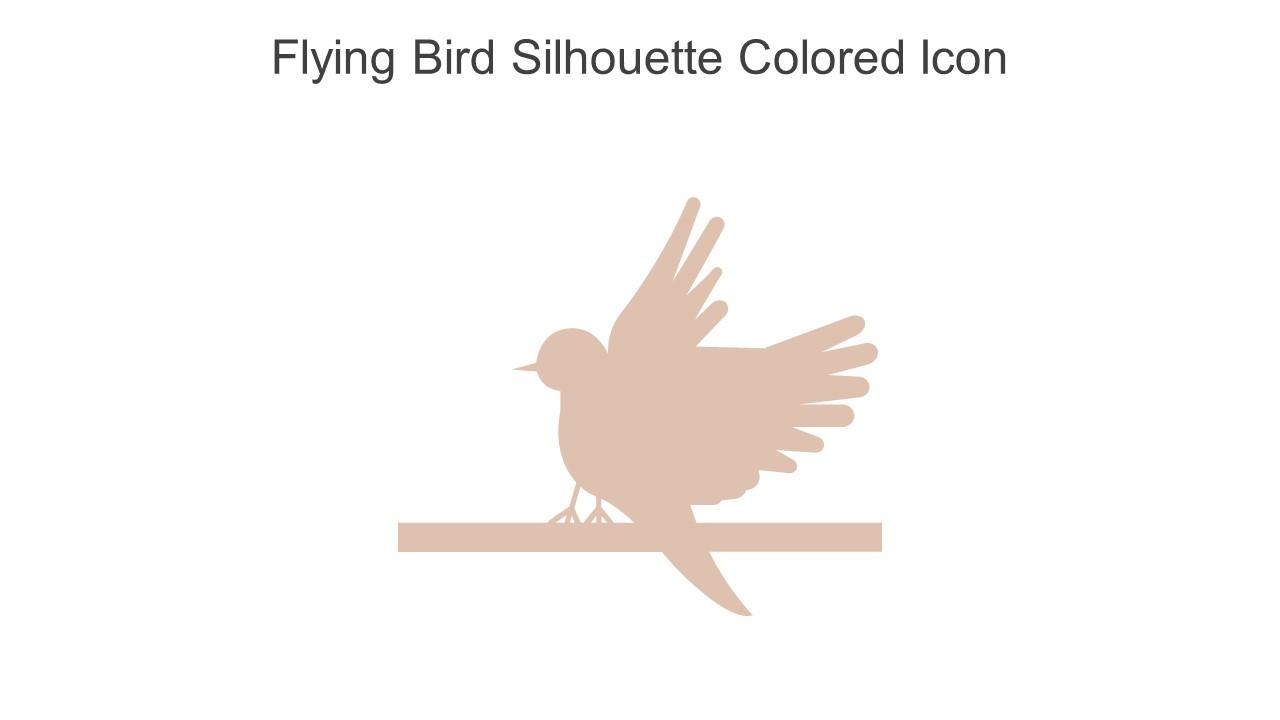 Flying Bird Silhouette Colored Icon In Powerpoint Pptx Png And Editable Eps Format