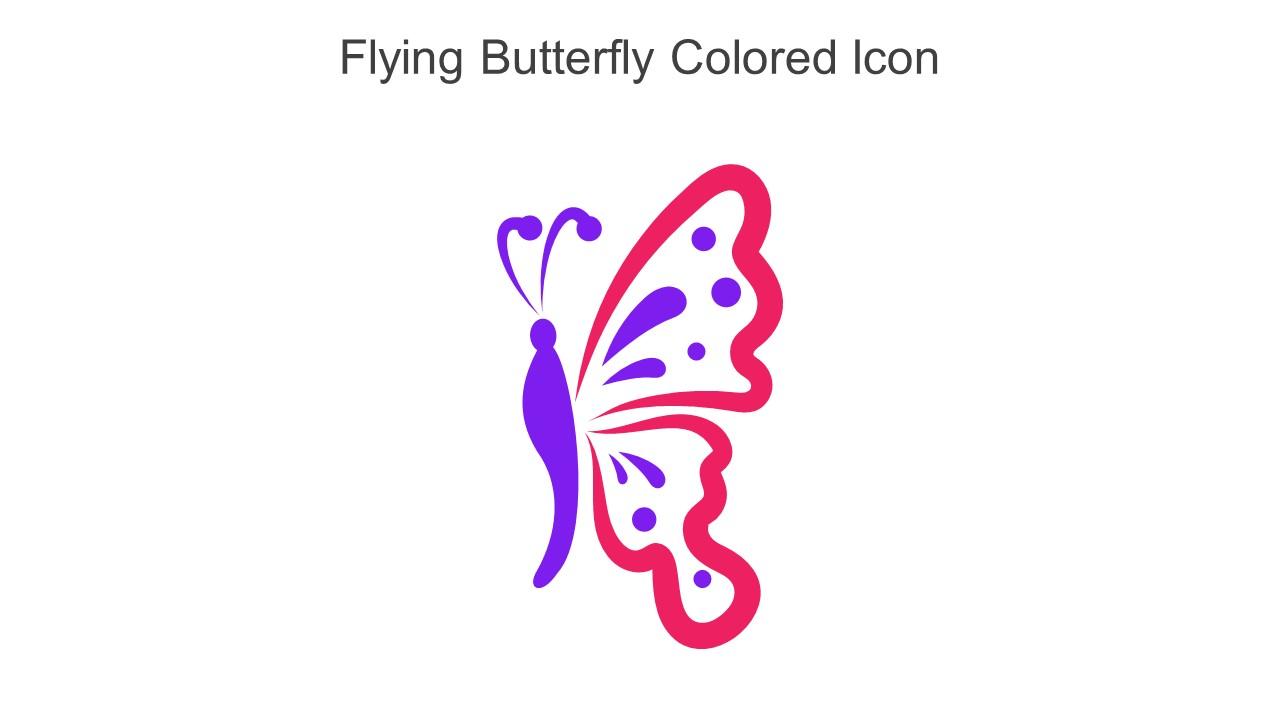 Flying Butterfly Colored Icon In Powerpoint Pptx Png And Editable Eps Format Slide01