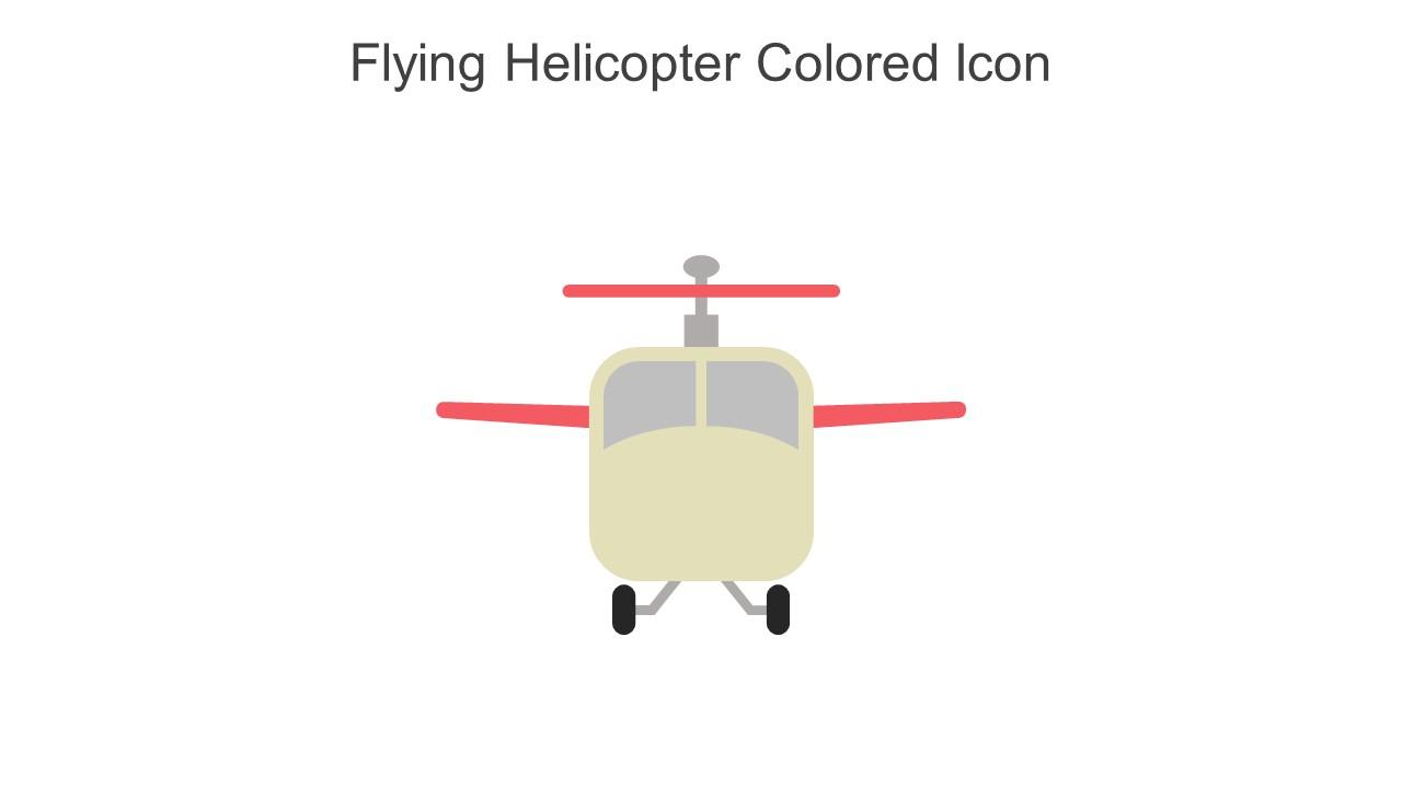 Flying Helicopter Colored Icon In Powerpoint Pptx Png And Editable Eps Format