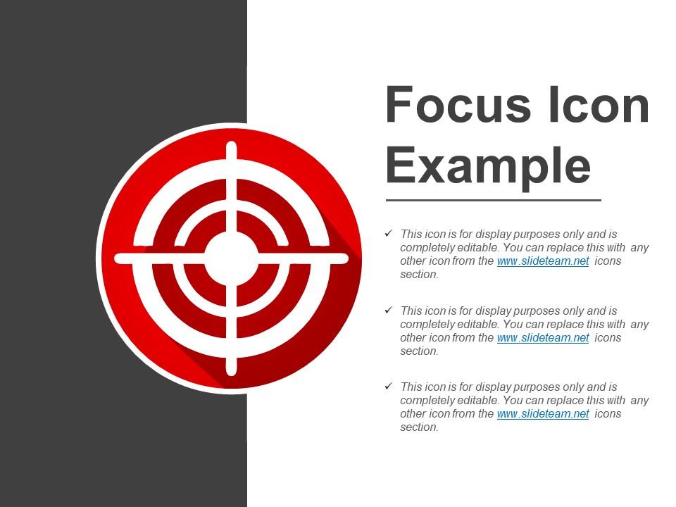 Focus icon example ppt diagrams Slide01