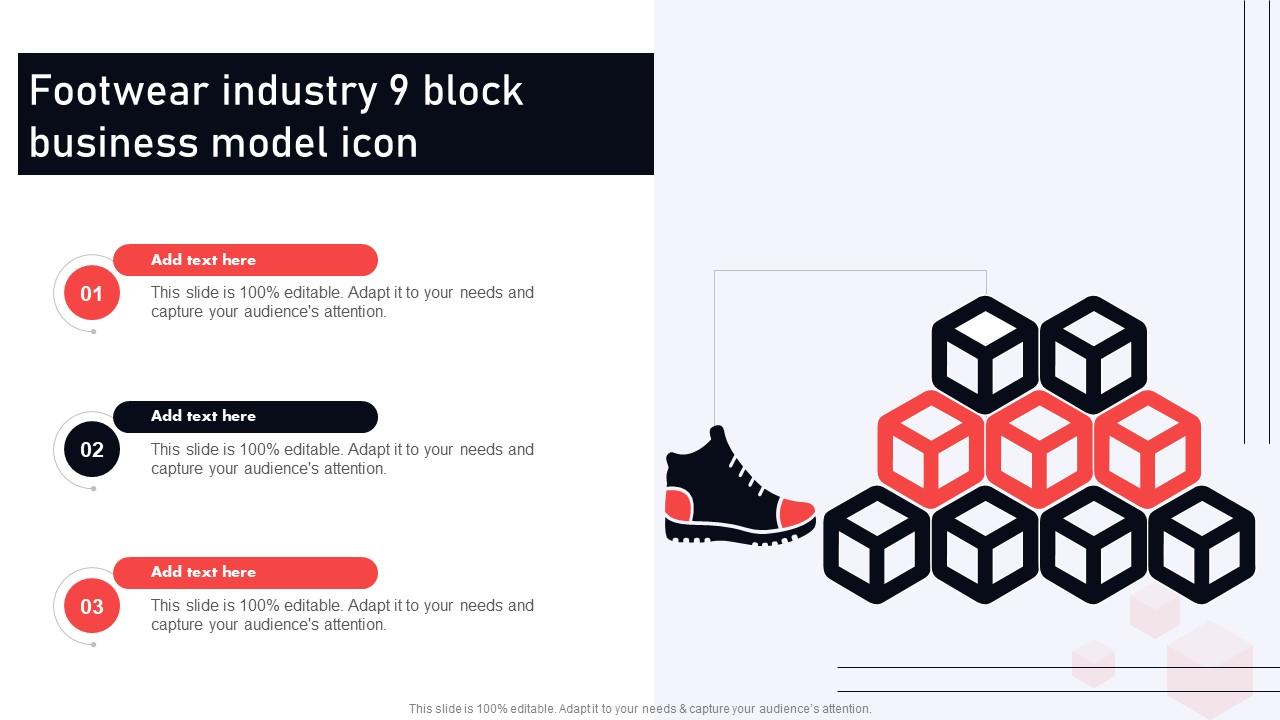 Footwear Industry 9 Block Business Model Icon