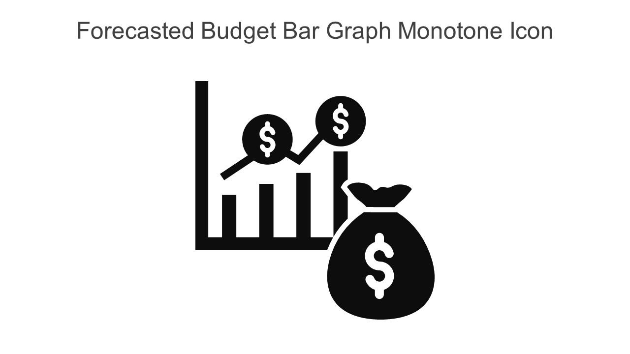 Forecasted Budget Bar Graph Monotone Icon In Powerpoint Pptx Png And Editable Eps Format Slide01