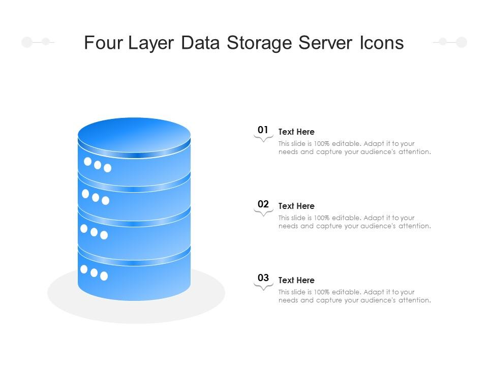 Four layer data storage server icons Slide01