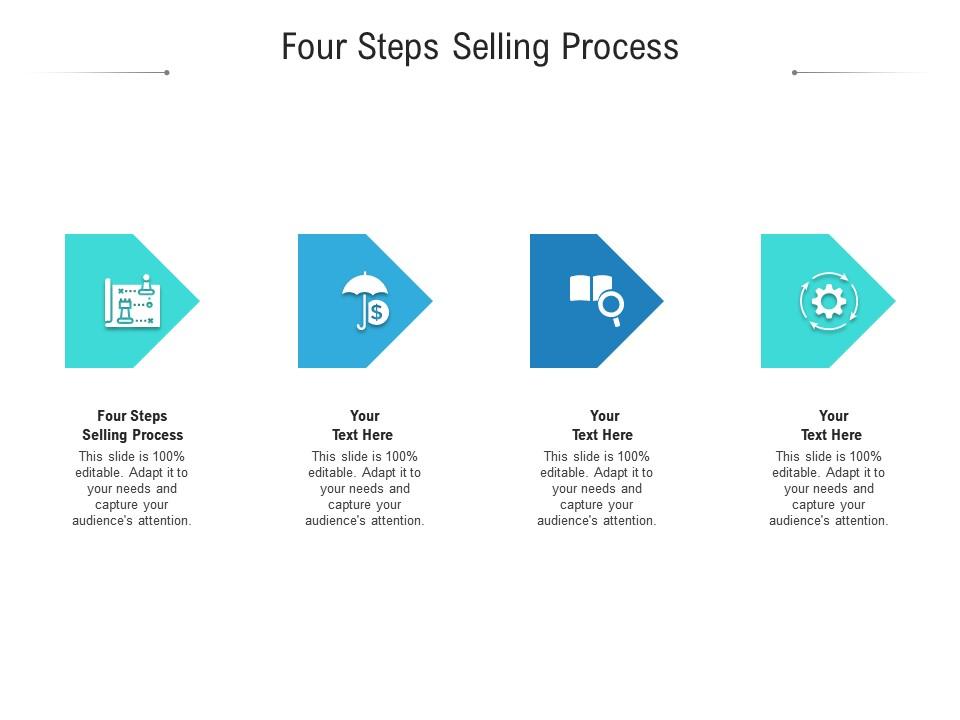 Four steps selling process ppt powerpoint presentation icon ideas cpb Slide01