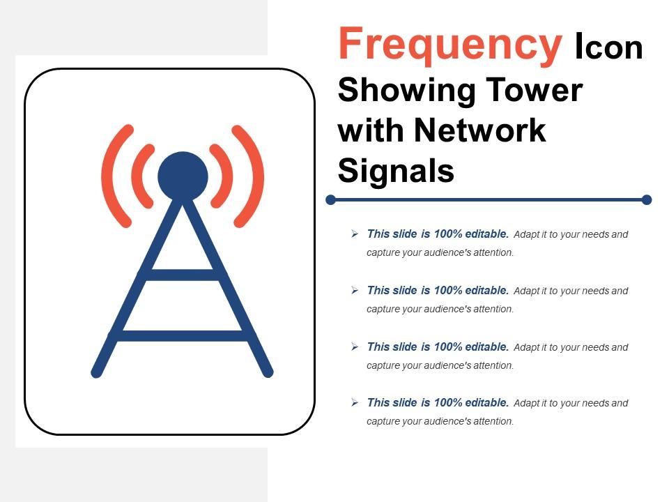 Frequency icon showing tower with network signals Slide01