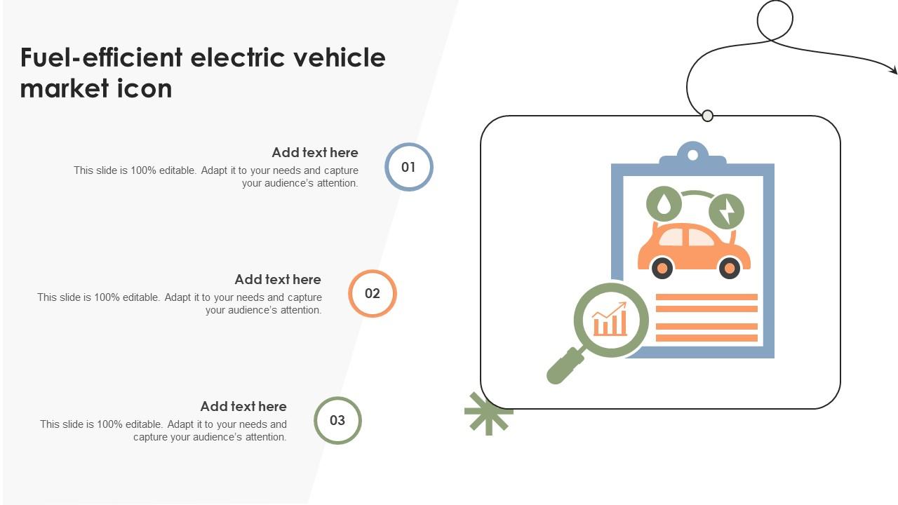 Fuel Efficient Electric Vehicle Market Icon