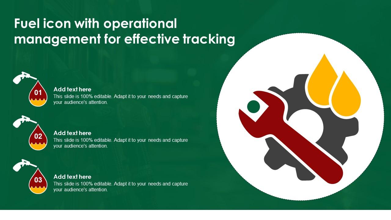 Fuel Icon With Operational Management For Effective Tracking