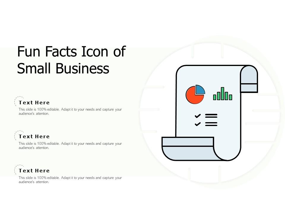 Fun facts icon of small business Slide01