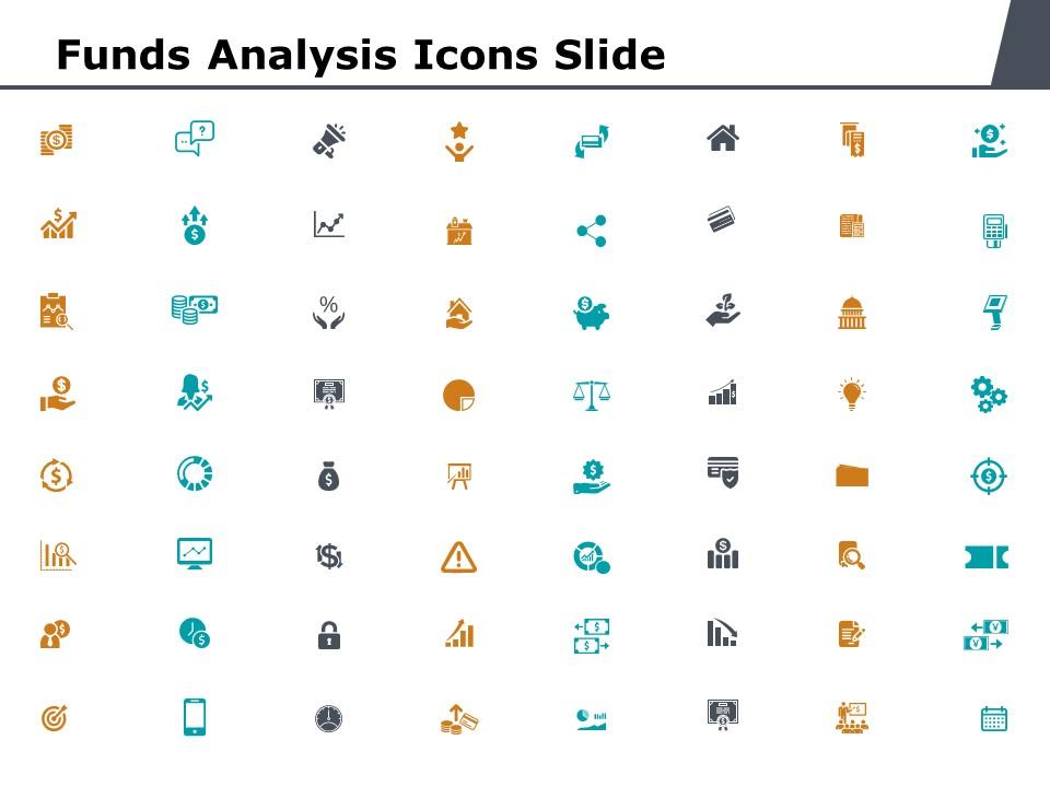 Funds analysis icons slide investment ppt powerpoint presentation infographics slide portrait Slide01