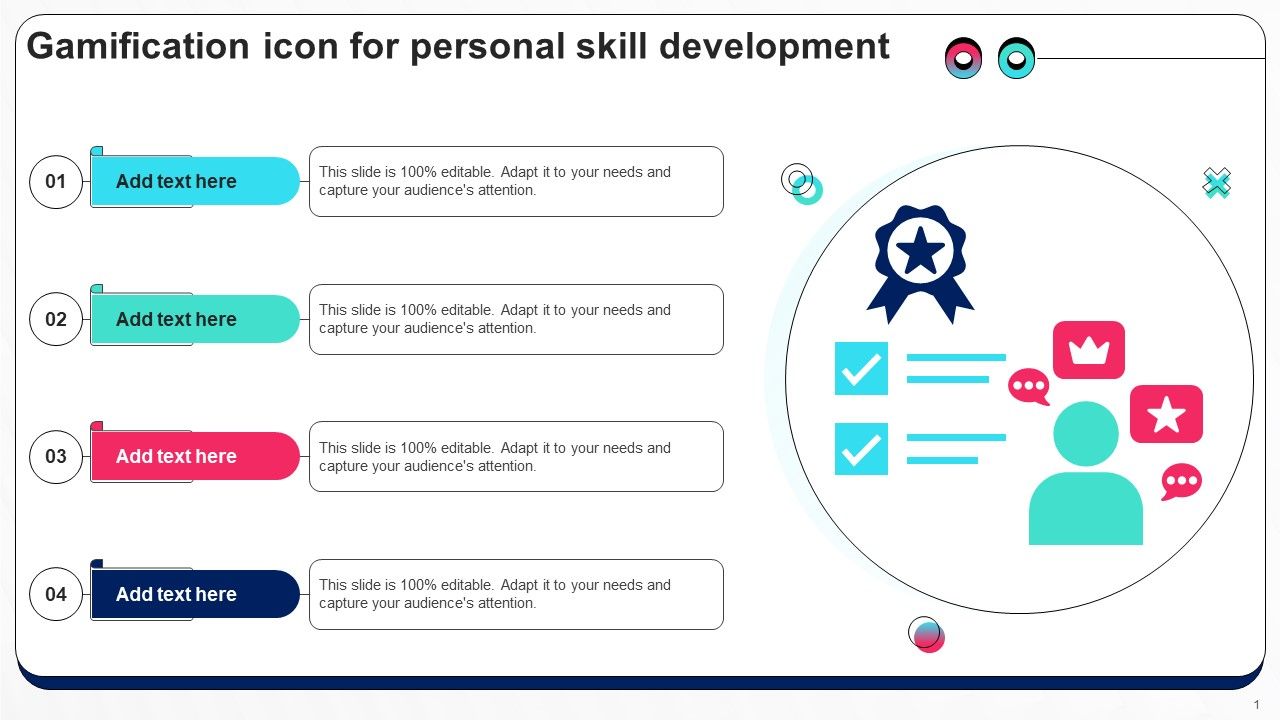 Gamification Icon For Personal Skill Development Slide01