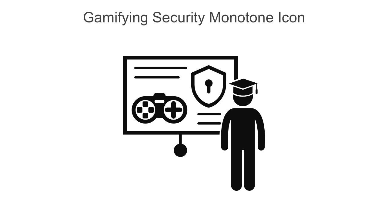 Gamifying Security Monotone Icon In Powerpoint Pptx Png And Editable Eps Format