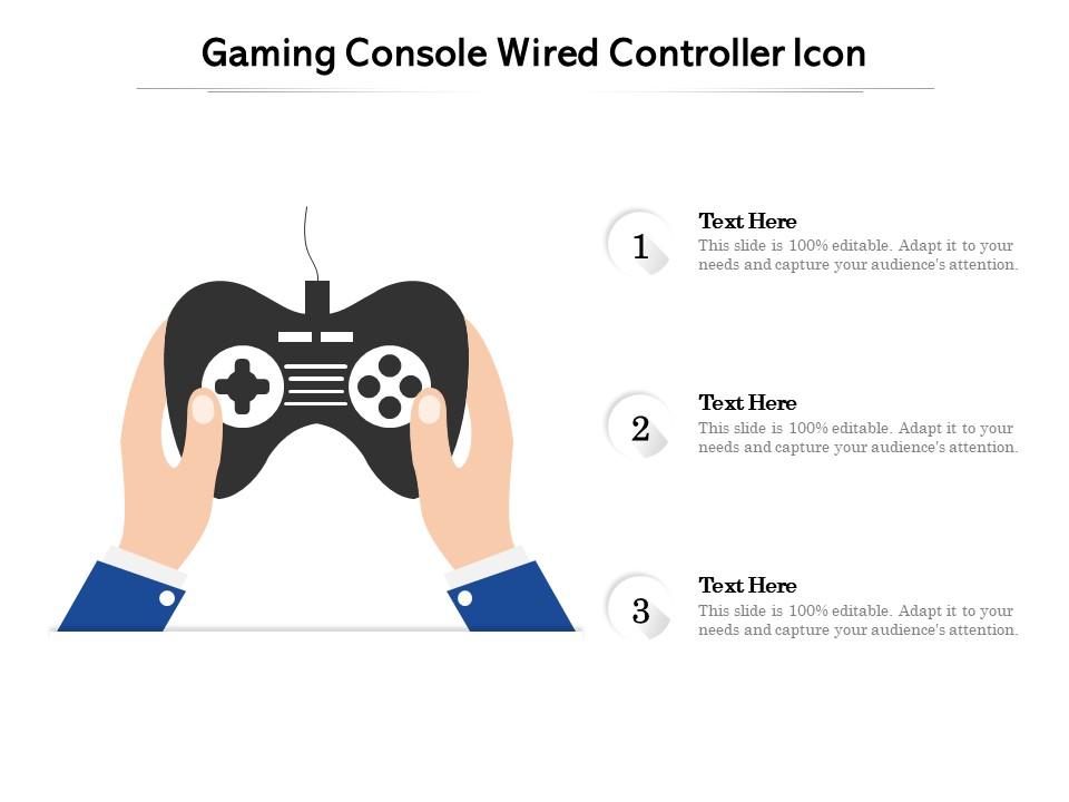 Gaming console wired controller icon Slide01