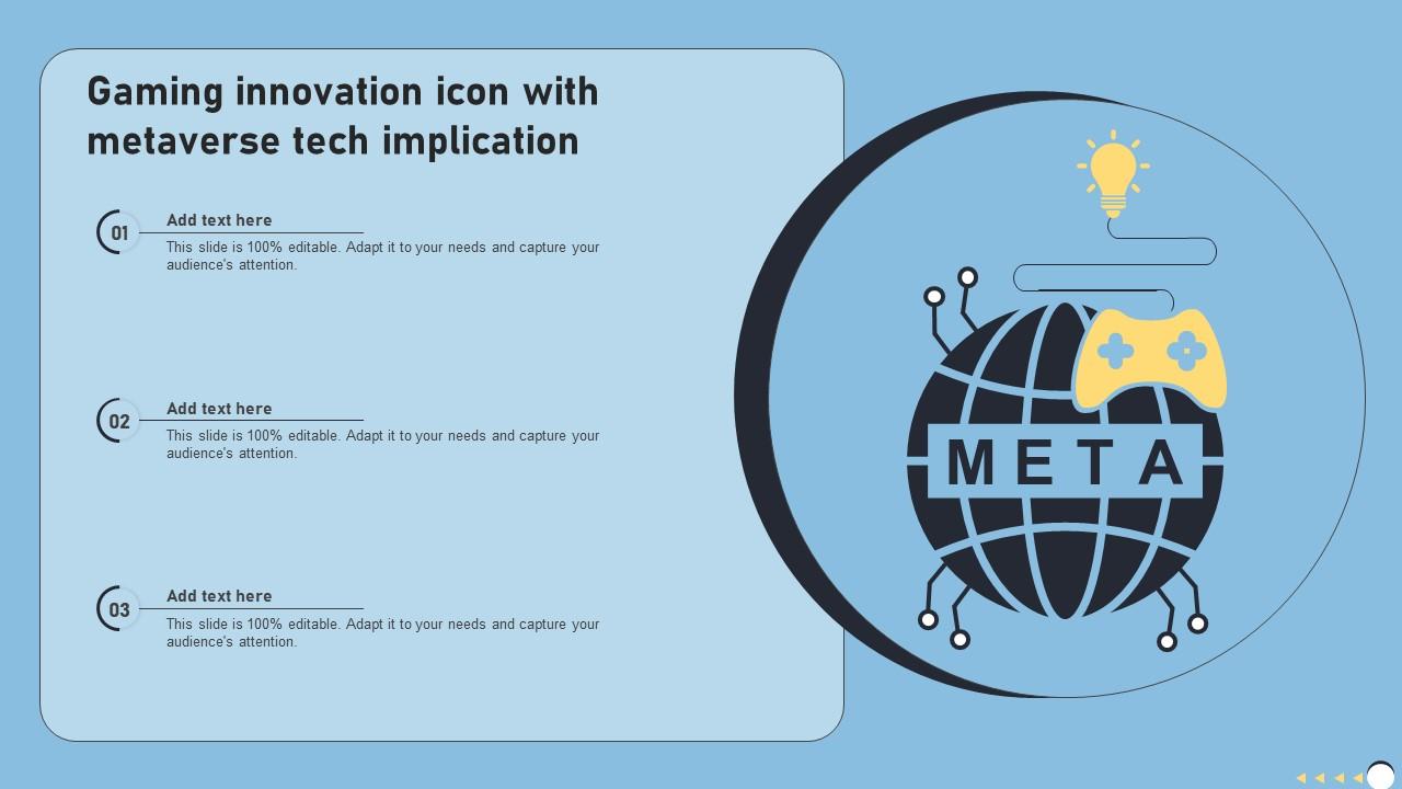 Gaming Innovation Icon With Metaverse Tech Implication