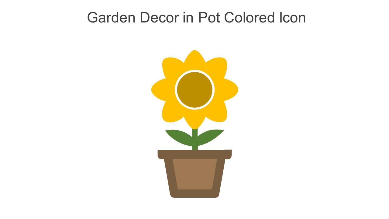 Garden Decor In Pot Colored Icon In Powerpoint Pptx Png And Editable Eps Format
