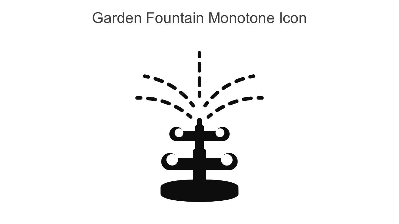 Garden Fountain Monotone Icon In Powerpoint Pptx Png And Editable Eps Format Slide01