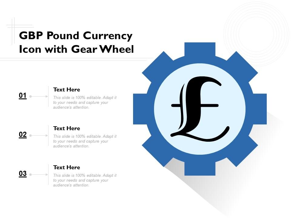 Gbp pound currency icon with gear wheel Slide01