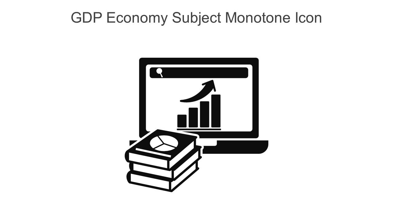 GDP Economy Subject Monotone Icon In Powerpoint Pptx Png And Editable Eps Format
